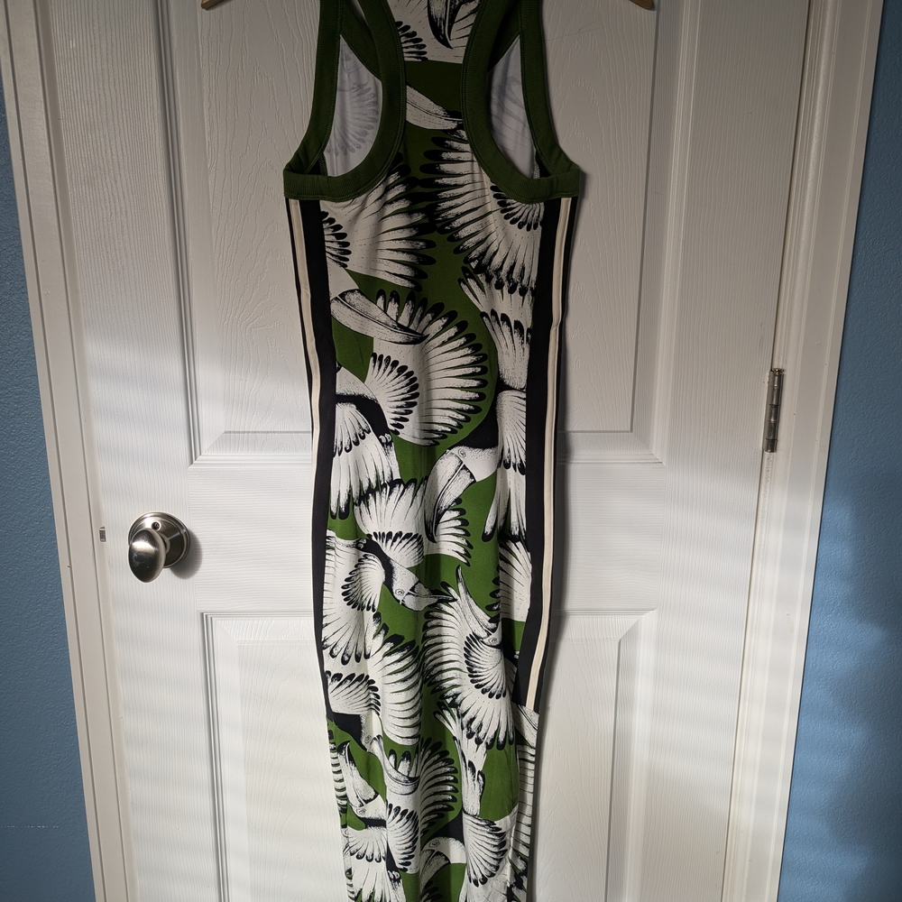 Green Patterned Women's Dress - Picture 4 of 6
